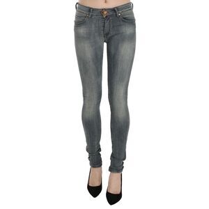 PLEIN SUD Blue Washed Low Waist Slim Fit Skinny Denim Casual Women's Jeans
